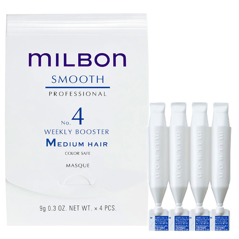 Kem hấp Milbon Smooth No4 phục hồi biểu bì tóc 4x9g