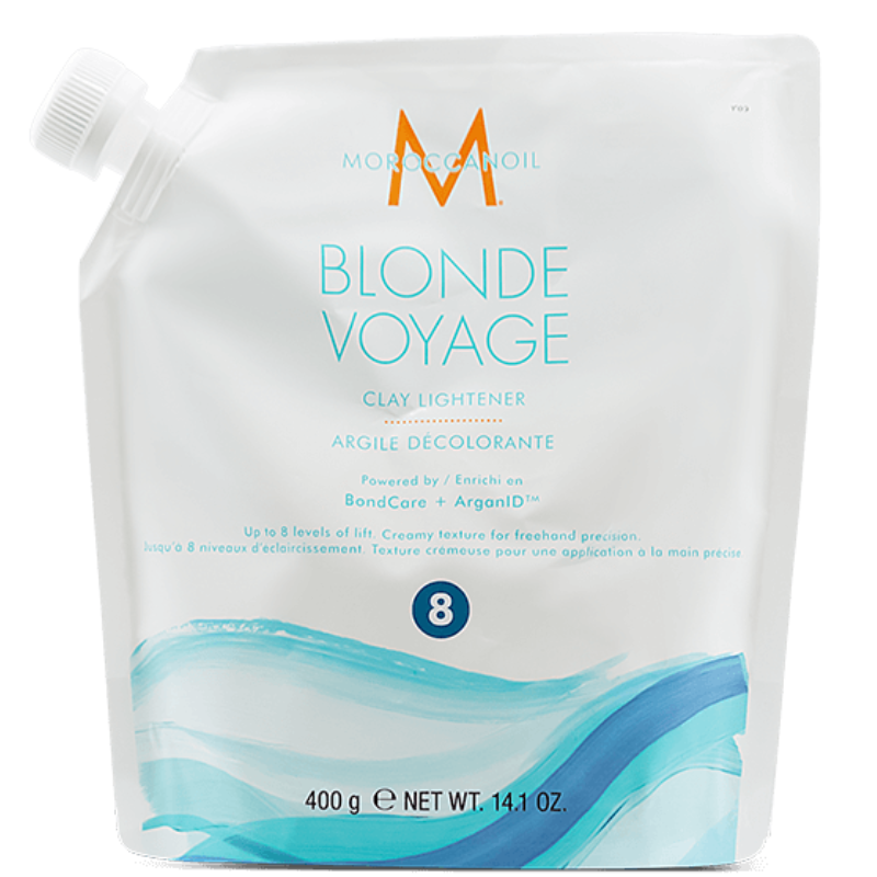 Bột tẩy tóc Moroccanoil 8 Level Blonde Voyage Lightener 400g