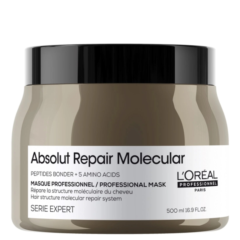 Mặt nạ L'oreal Absolut Repair Molecular phục hồi Peptides cho tóc hư tổn 500ml