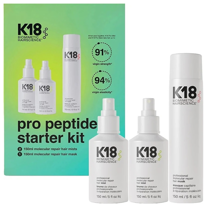 Bộ sản phẩm K18 Pro phục hồi tóc hư tổn Peptide Starter Kit 150ml