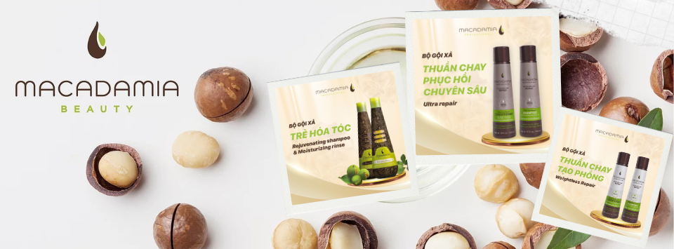 Macadamia giúp phục hồi tóc hư tổn huyền diệu